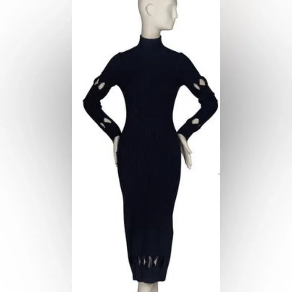 🔥❤️ EUC Victoria Beckham Mock Turtleneck Midi Sweater Dress - Picture 4 of 14